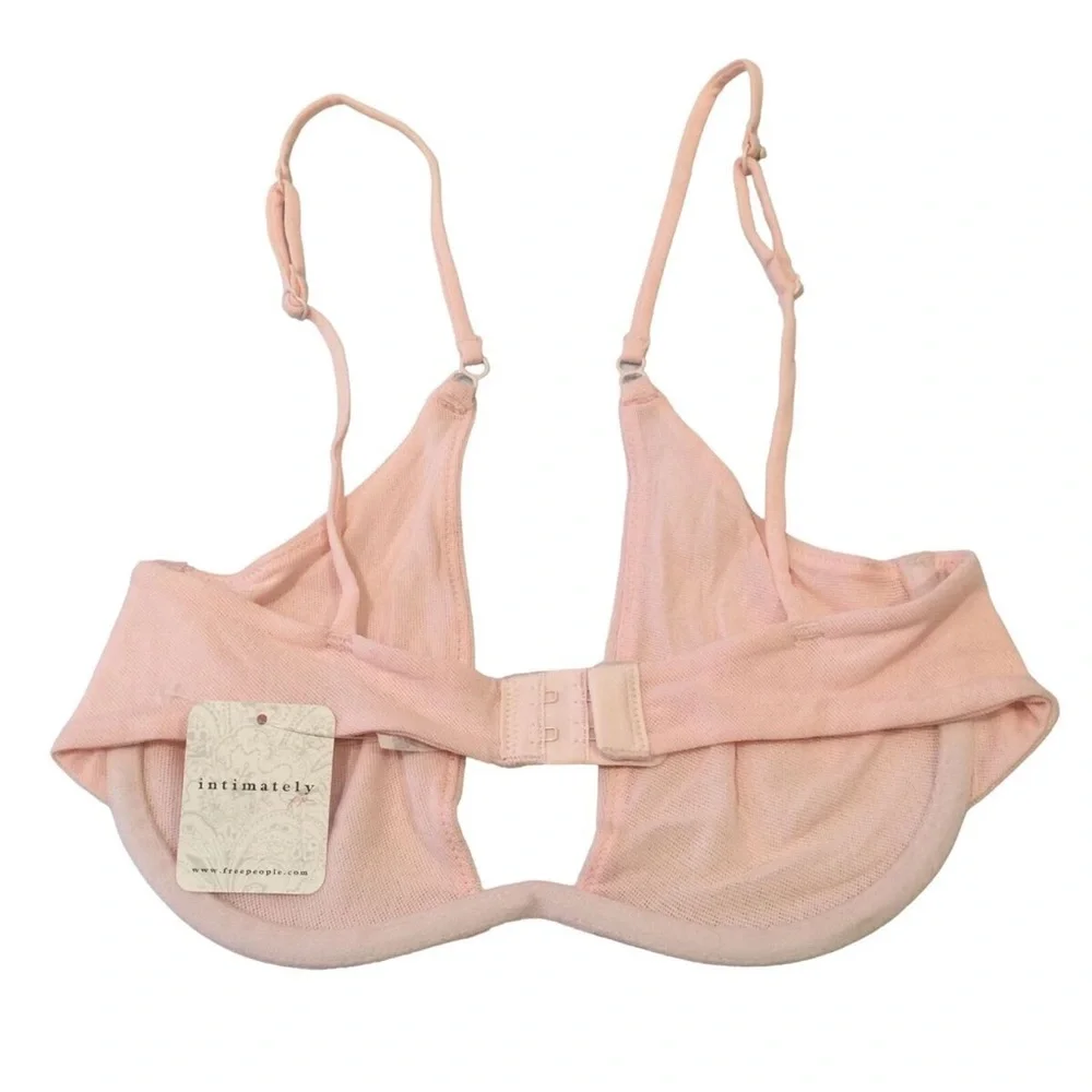 Free People Intimately Ladies Sweetheart Sunrise Pink‎ Peach 34D Mesh Underwire